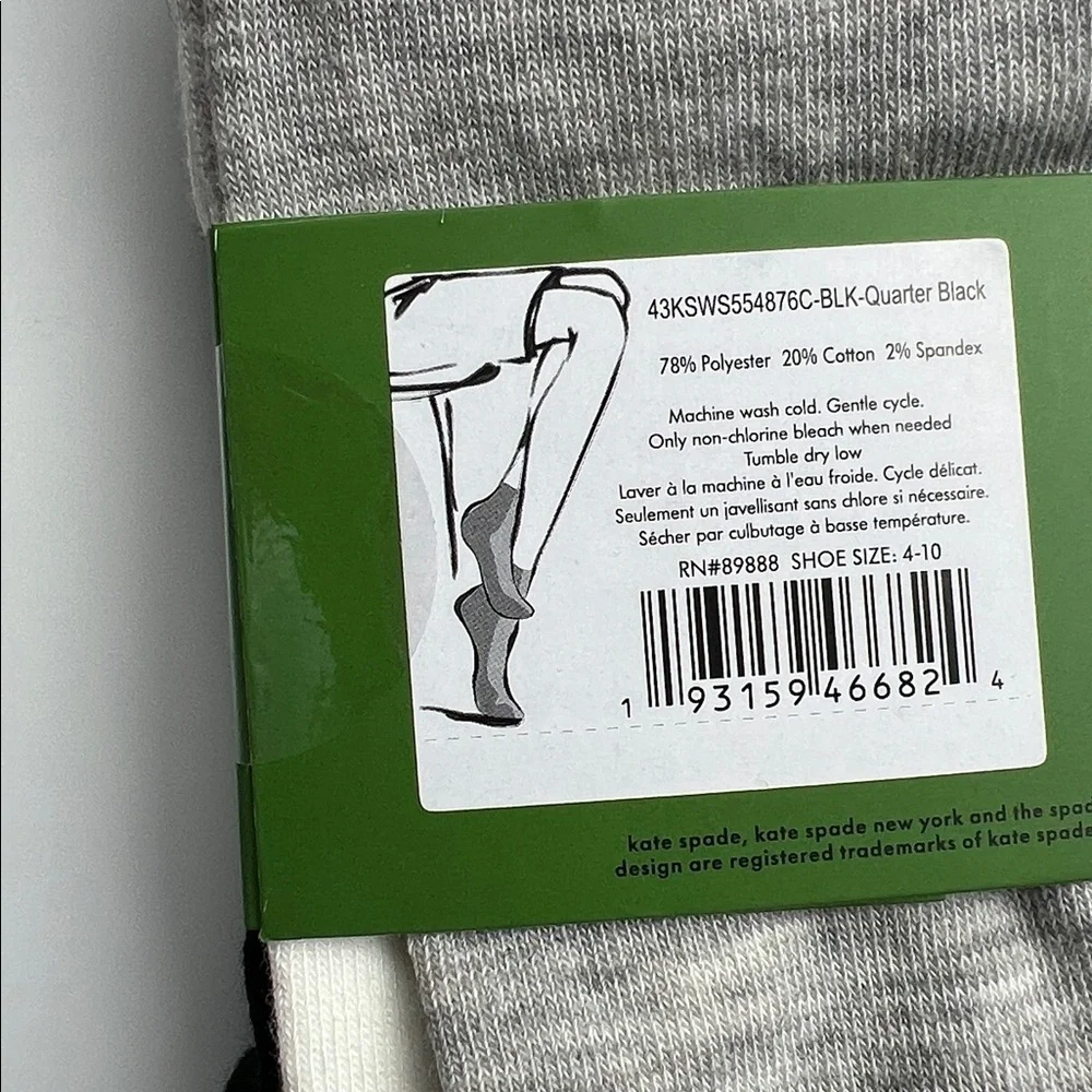 Kate Spade Bows and Spades Socks Trio
